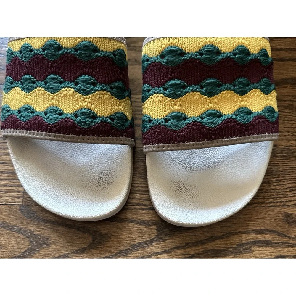 adidas Adilette Crochet Slides Mens 11 Bob Marley Rasta Textile FZ6456